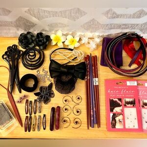 Y2K & Beyond Hair Kit - 24+ Pieces/Sets - Topsy Tail, Scuncci, Bobby Pins & More